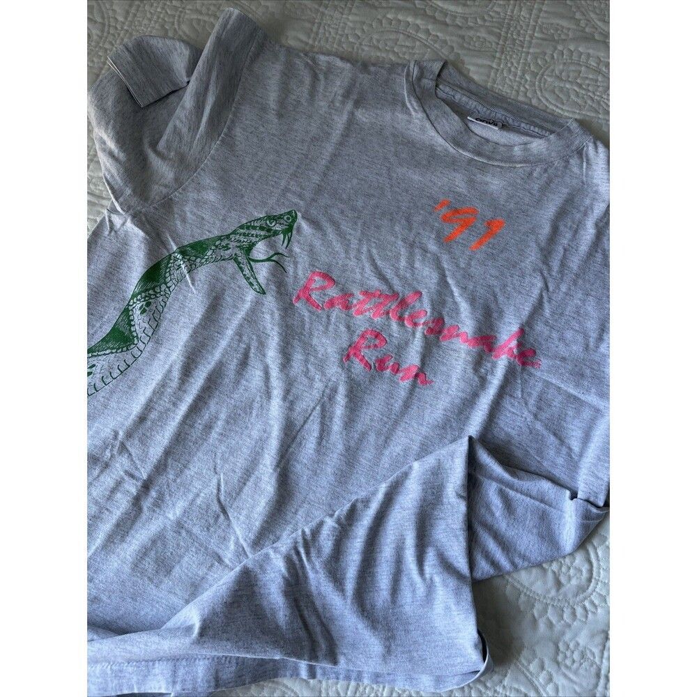 Vintage Rattlesnake Run t shirt men  91 New condition Single Stitch XL